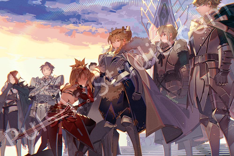 Large Knights of the Round Table Poster from Fate, art by Kawacy