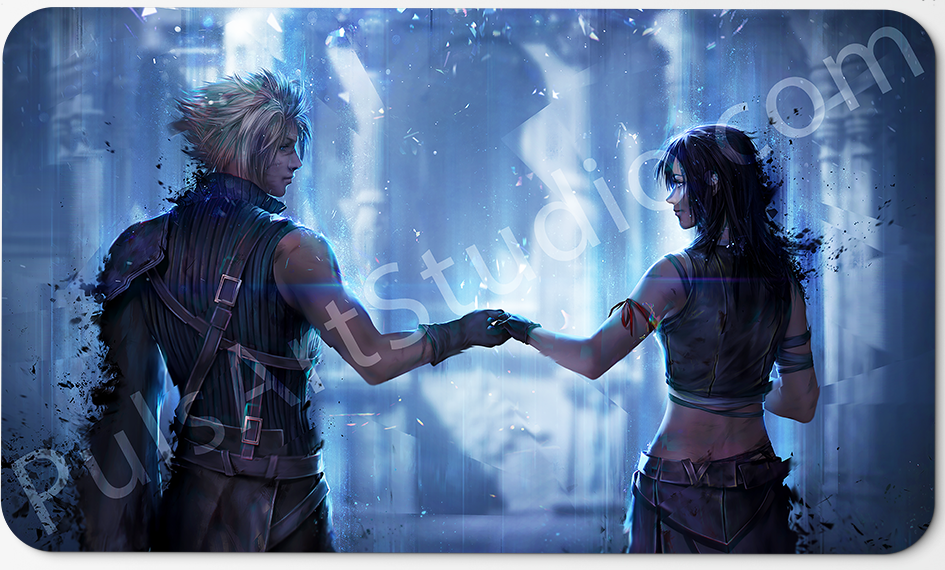 Playmat/Mousepad (14"x24") of Cloud Strife and Tifa Lockhart from FFVII by Sinto-Risky PulsArt Studio Playmat/Mousepad (14"x24") of Cloud Strife and Tifa Lockhart from FFVII by Sinto-Risky PulsArt Studio