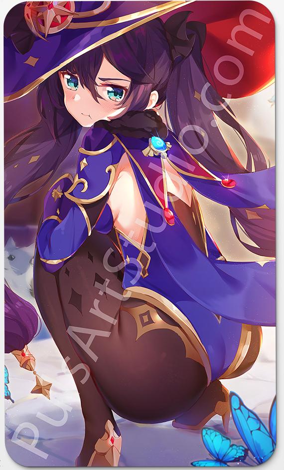 原神　モナ　プレイマット Playmat/XL Mousepad | Mona from Genshin Impact | Art by Nahaki