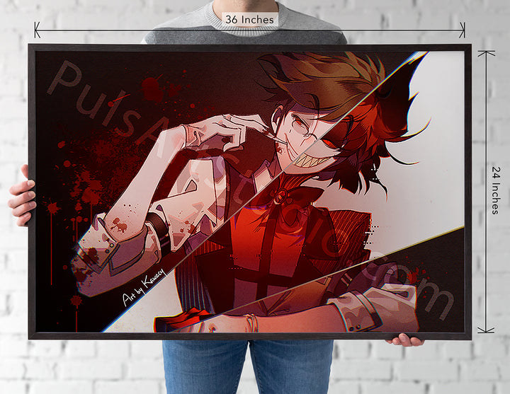 XL Vinyl Canvas | Alastor from Hazbin Hotel | Art by Kawacy