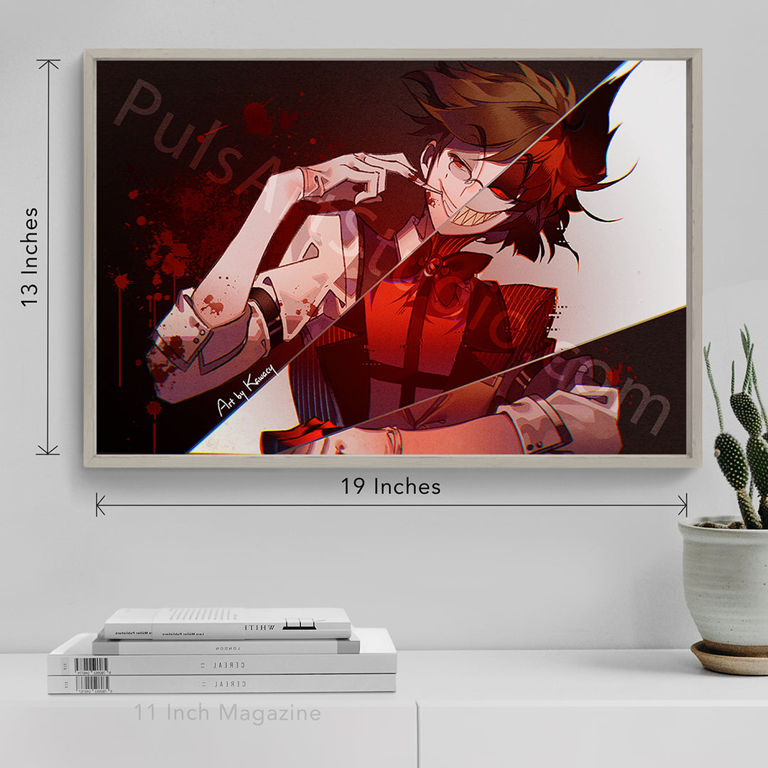 Large Alastor Poster from Hazbin Hotel, art by Kawacy – PulsArt Studio