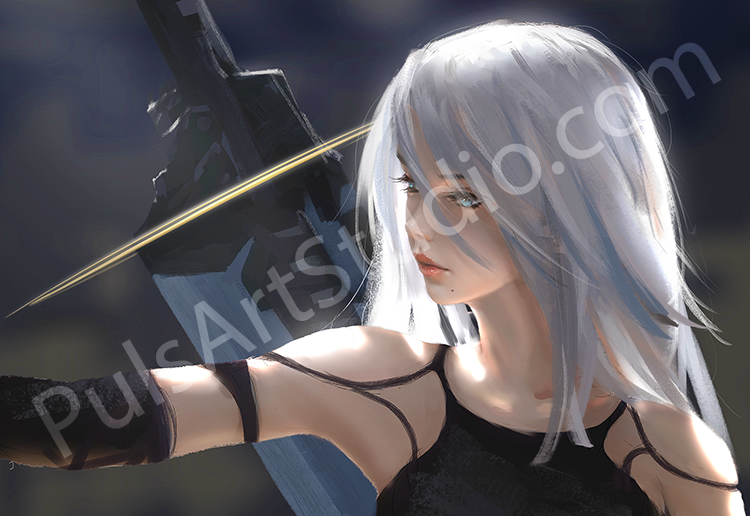 NieR: Automata A2 ポスター アニメ「NieR:Automata Ver1.1a」 - A2 Ani-Art BLACK LABEL A3