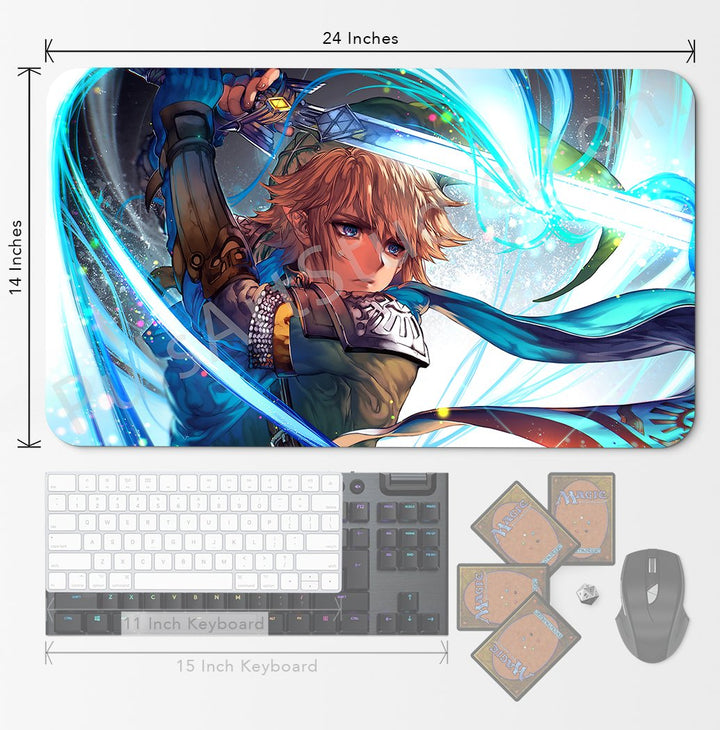 Playmat/XL Mousepad | Link from Legend of Zelda | Art by Kawacy