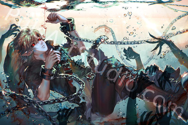 Large Dark Link/BEN Drowned Poster from Legend of Zelda, art by