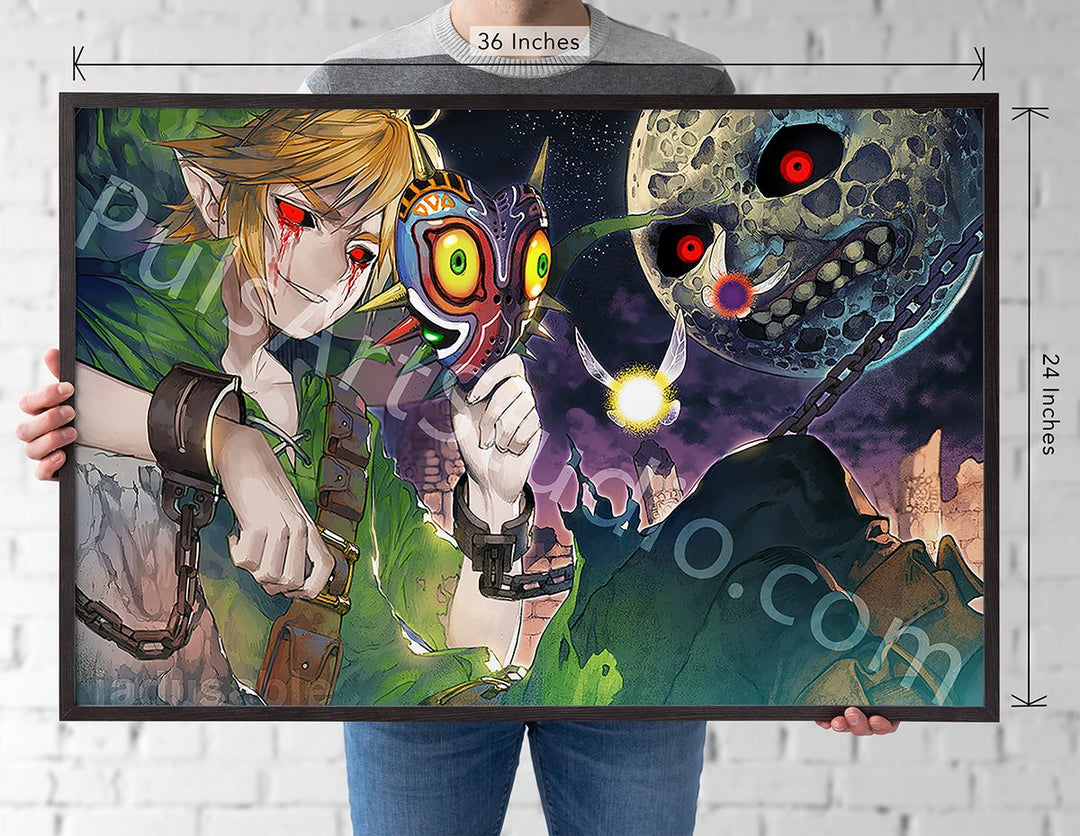 XL Vinyl Canvas | Link from Majoras Mask | Art by Kawacy – PulsArt