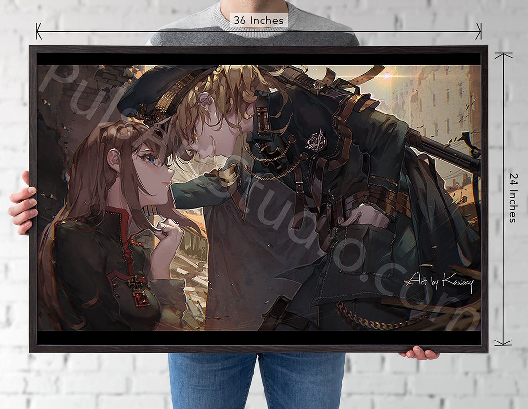 XL Vinyl Canvas | Viktoriya & Tanya from Youjo Senki | Art by