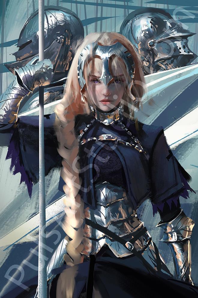 Large Jeanne D'Arc Poster from Fate Apocrypha/Grand Order, art by WLOP ...