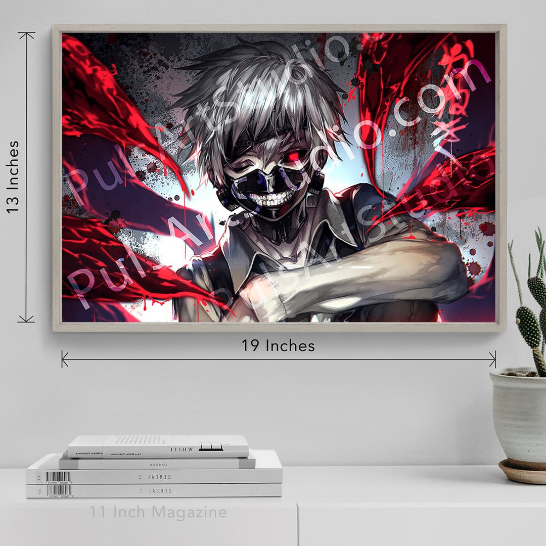 Large Kaneki Poster from Tokyo Ghoul, art by Kawacy – PulsArt Studio