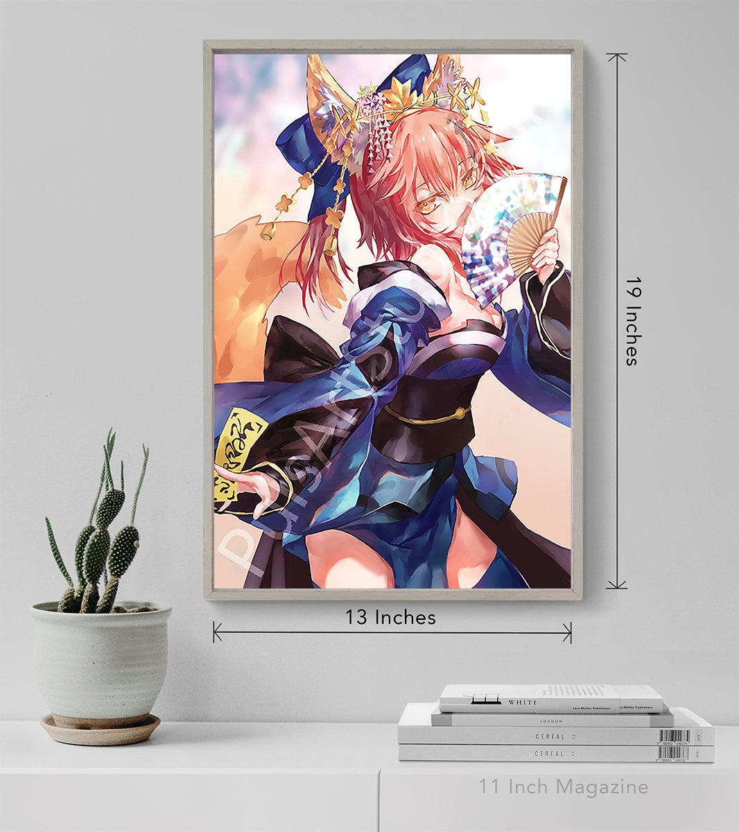 Large Tamamo Poster from Fate, art by Azomo – PulsArt Studio