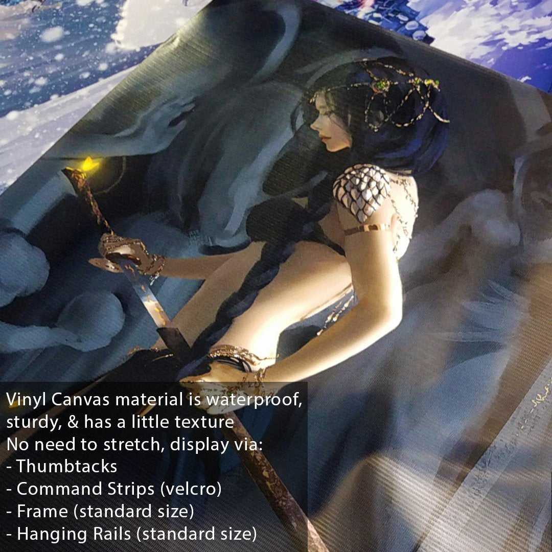 XL Vinyl Canvas | Saber Alter (Salter) Lancer from Fate | Art by